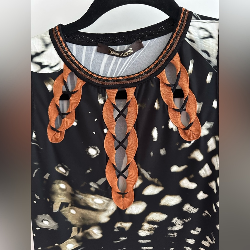 NWOT ROBERTO CAVALLI MINI DRESS. SIZE 40 (US 4) - Picture 3 of 7